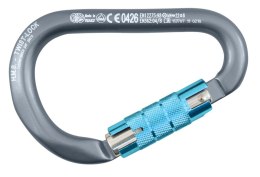 Aluminiowy karabinek HMS TWIST LOCK szaro/biało/lazurowy