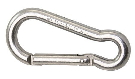 Karabińczyk ze stali nierdzewnej AISI316 100mm