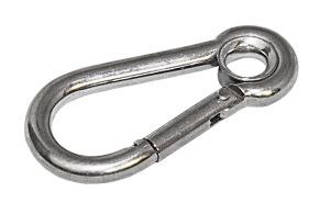 Karabińczyk ze stali nierdzewnej z kauszą 60x 6mm