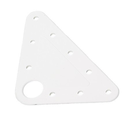 Zagłówek z twardego plastiku biały 113 x 98 mm