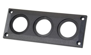 Wbudowana potrójna ramka na gniazdo zasilania/USB