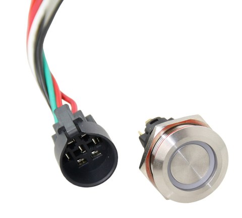 Wodoodporny przycisk 22mm LED zielono/czerwony