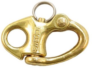 Karabińczyk mosiężny z okiem stałym 40mm