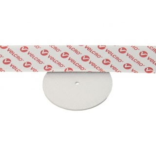 Podkładka z rzepem YKK do przykręcenia Ř 45mm biała - 100 sztuk