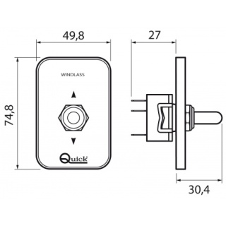 Przełącznik ręczny wciągarki kotwicznej (czarny)