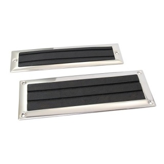 Stopień rama ze stali nierdzewnej / guma 83x222mm