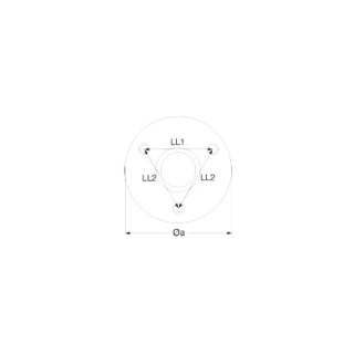 Stopka do przyspawania szyny okrągła AISI316 90 ° do rury 25mm