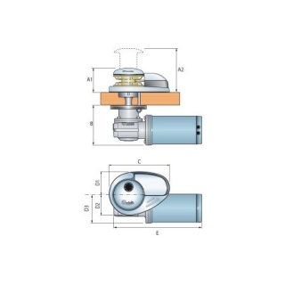 Winda kotwiczna PRINCE DP1 500W-12V, łańcuch 6mm