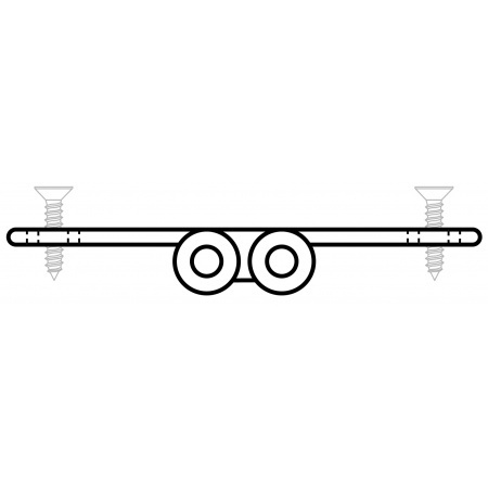 Zawias do stołu typu SMH-30 mosiądz polerowany