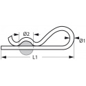 Zawleczka sprężynowa 2 mm PEGUET DIN 11024E A2 AISI304