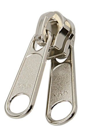 Podwójny suwak VP nikiel do zamka spiralnego gr. 10 - 1 sztuka