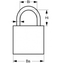 ABUS Typ 180IB50 / 63 Kłódka Mosiężna z Długim Pałąkiem Stalowym (Model AB32117)