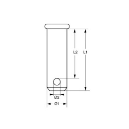 Kołek gniazda 1.4401 10mmx 22mm