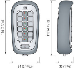 Pilot radiowy ergonomiczny 2 kanały IP67 869,8 MHz