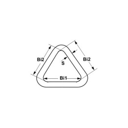 Trójkąt CT0817-10 – Stal Nierdzewna 1.4401, 25 x 25 x 5 mm, Wykończenie Przemysłowe10szt.