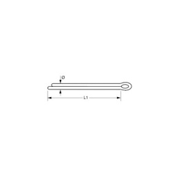 Zawleczki 1.4401 4,0 mm x 40 mm (opakowanie 100 sztuk)
