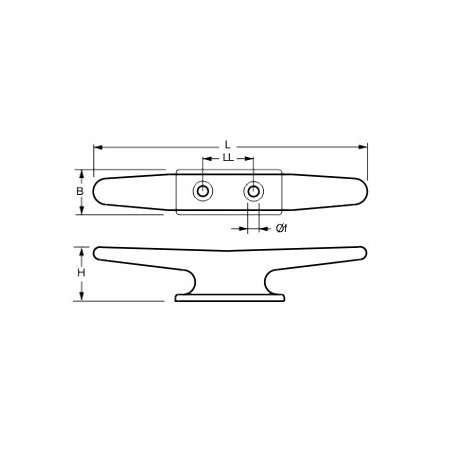 Nylonowy knaga 210mm biały