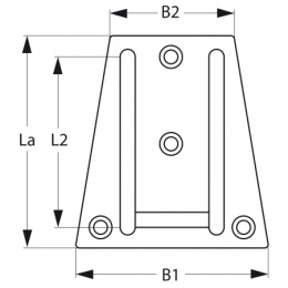 Wspornik pokładowy do bomu spinakera o średnicy 65mm