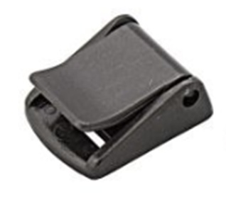 Zamek dźwigniowy z czarnego nylonu 20mm - 10 sztuk