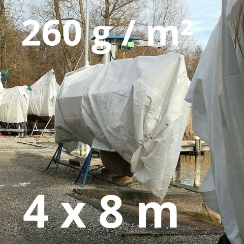 Plandeka wodoodporna 200 g/m² 4x8 m – wzmocniona, odporna na promieniowanie UV, Sailor24.pl