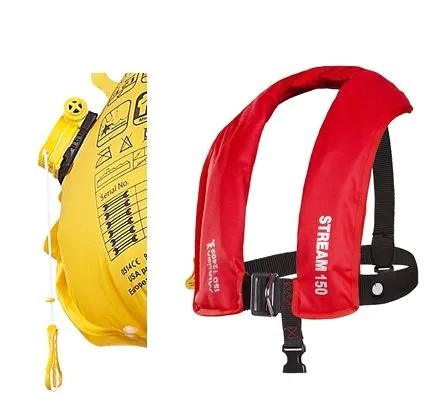 Kamizelka pneumatyczna MULLION STREAM 150N ze zwalniakiem hydrostatycznym Hammar SPI - granatowa