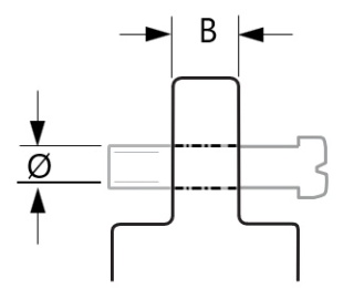 Końcówka rury bimini Ø22 mm AISI316 z gwintem M6 – stal kwasoodporna