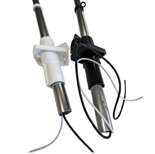 Lampa nawigacyjna LED biała 360° na maszcie 54 cm - CZARNA