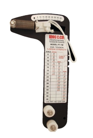 Miernik napięcia lin (tensjometr) 5–6–7 mm - PROFESJONALNY