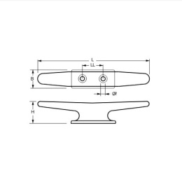 Nylonowy knaga 125mm biały