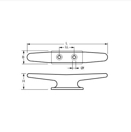 Nylonowy knaga 130mm biały