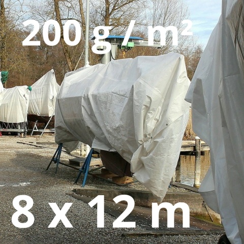Plandeka ochronna 200 g/m² 8x12 m – idealna do osłony łodzi i konstrukcji, Sailor24.pl