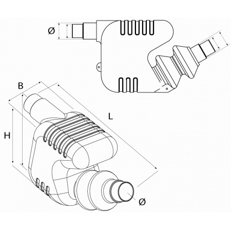 Tłumik wydechu 3,3 litra do silników zaburtowych i jachtowych