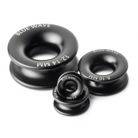 aluminiowa kausza okrągła BLUEWAVE do liny 4–5 mm, powłoka PTFE