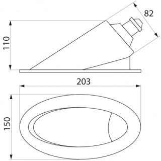 HELLA dziobowy reflektor plastikowy 24V biały