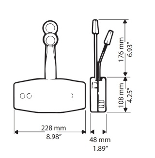 Manetka silnika zaburtowego B49 ULTARFLEX czarna