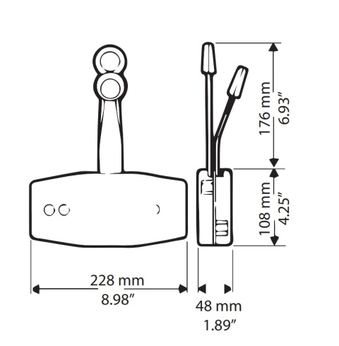 Manetka silnika zaburtowego B49 ULTARFLEX czarna