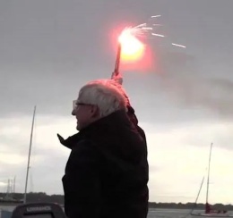 Pochodnia, flara ręczna czerwona, SOLAS, EC-MED