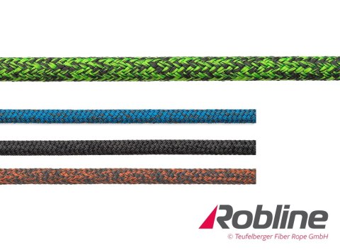 Lina żeglarska ROBLINE Admiral 10000 PES-Technora/Dyneema - 10 mm szara regatowa do szotów i fałów