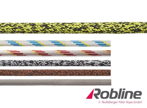 Lina żeglarska ROBLINE Admiral 7000 PES/Dyneema - 10 mm czarna regatowa do szotów i fałów