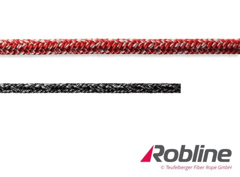 Lina żeglarska ROBLINE Plandeka do pontonów PES-PA/PES, czarno- 8 mm czarna do jachtów