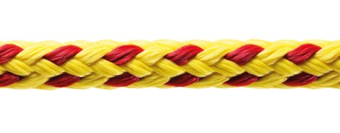 Lina żeglarska ROBLINE Pływająca linka zabezpieczająca XLF żółto- 8 mm czerwona do jachtów