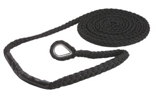 Lina żeglarska ROBLINE Przedłużenie cumownicze PA, tuleja ze stali nierdzewnej, 6 m 14 mm czarna do jachtów