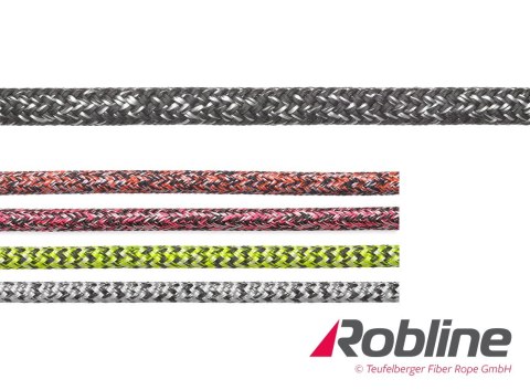 Lina żeglarska ROBLINE Admiral PRO Plus PES-Tech-Robtec/OceanSTS - 12 mm szara regatowa do szotów i fałów