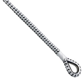 Lina żeglarska ROBLINE Lina cumownicza Rio PES/PES, kauczuk ze stali nierdzewnej czarno-biały 30 m 12 mm czarna do jachtów