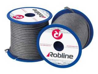 Lina żeglarska ROBLINE Mini szpula Capetown FL-500 Dyneema,, 60 m 12 sztuk. 1.8 mm szara regatowa do szotów i fałów