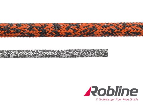 Lina żeglarska ROBLINE Osłona Sirius XTS PES-Technora-Robtec, // 10 mm czarna regatowa do szotów i fałów