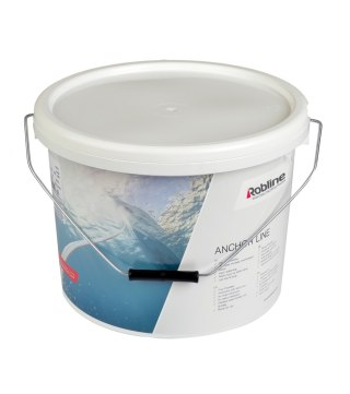 Lina żeglarska ROBLINE Wyciągarka Bonifacio PES/Lead-PU, wiadro 30 m 12 mm biała do jachtów