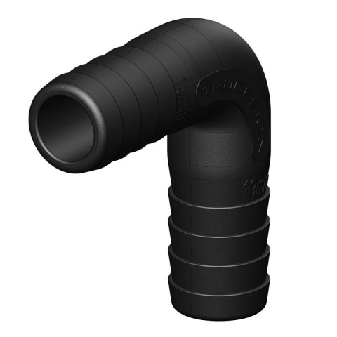 Złącze węża TD 90 ° 19mm czarne bez opakowania