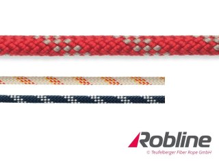 Żyłka żeglarska ROBLINE do pętli i wiązań PES/Robtec, czerwono-srebrna ROBLINE 2.5 mm czerwona