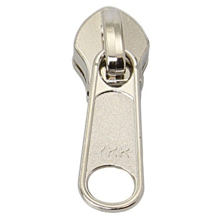 Pojedynczy suwak ze stopu cynku, niklowany gr. 10 mm - 10 sztuk, kolor srebrny